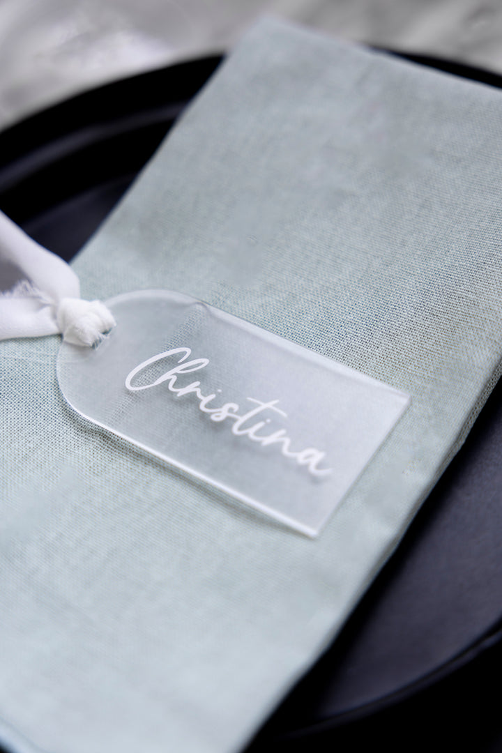 Personalised Name Tag - Frosted Acrylic