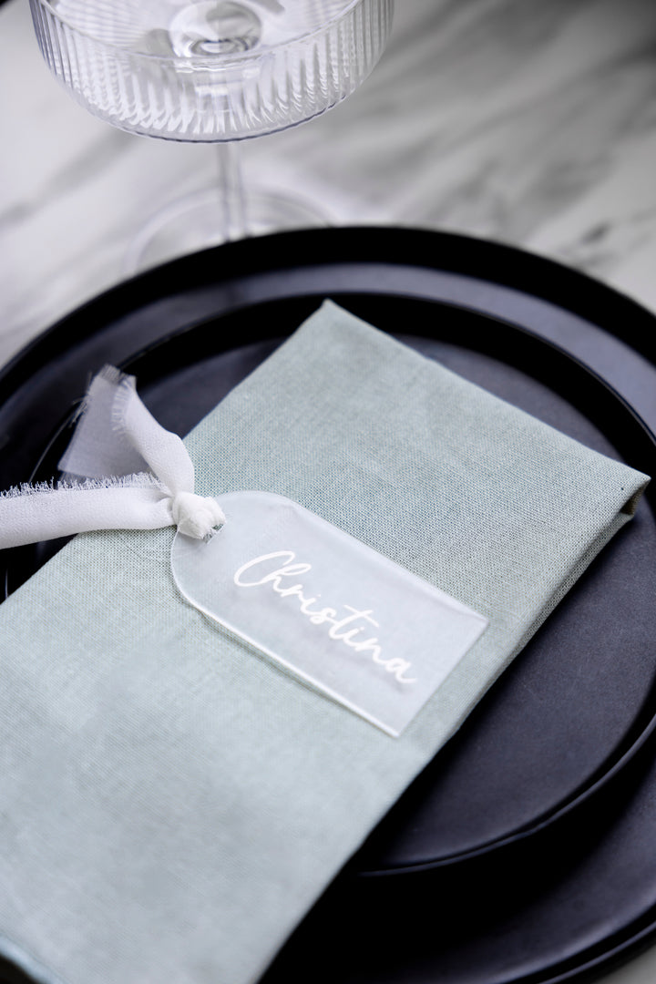 Personalised Name Tag - Frosted Acrylic