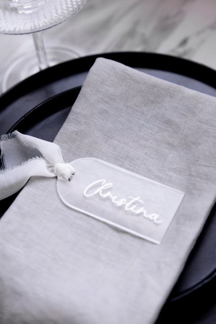 Personalised Name Tag - Frosted Acrylic