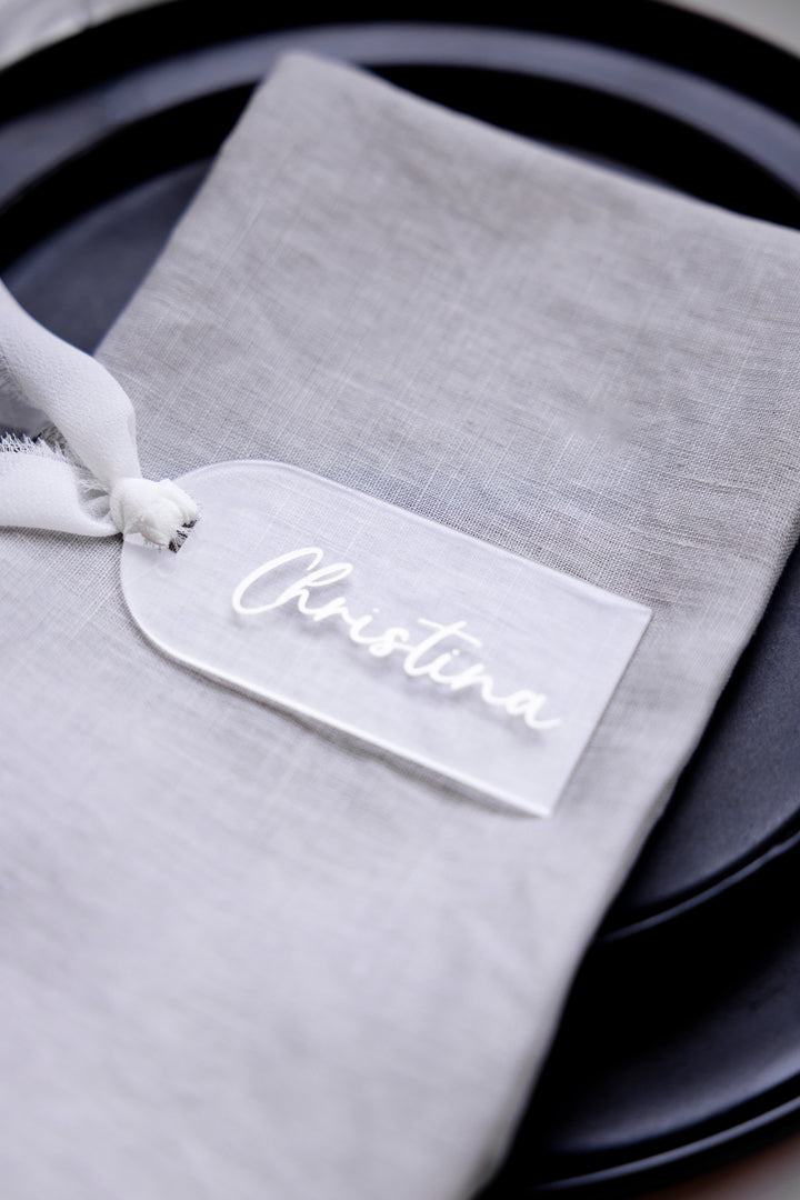 Personalised Name Tag - Frosted Acrylic
