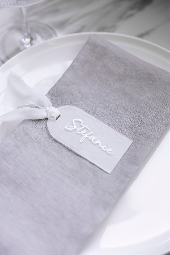 Personalised Name Tag - Frosted Acrylic
