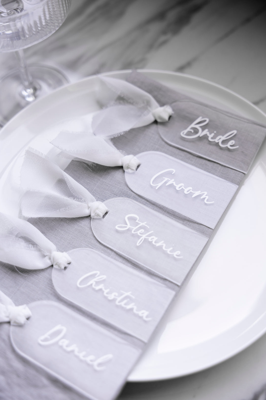 Personalised Name Tag - Frosted Acrylic