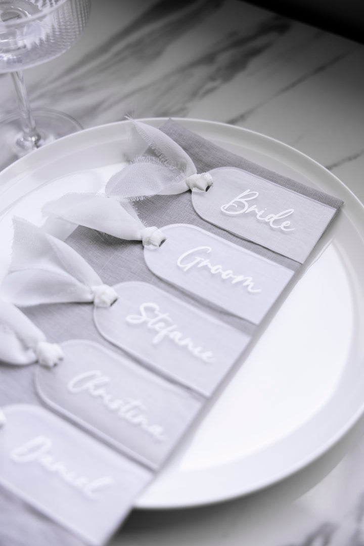 Personalised Name Tag - Frosted Acrylic