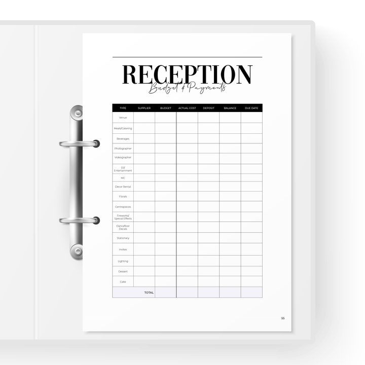 Wedding Planner Organiser